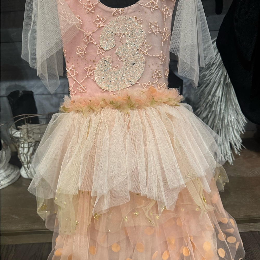 Pink and Gold Kids Costume Dress